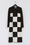 SWAYING/KNIT Checkerboard Dress SW212LS06 Brown/White PS40